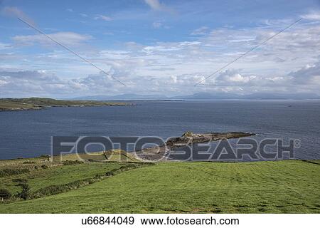 Stock Photo - Ireland, County Donegal, Donegal Bay seen from Wild Atlantic Way. Fotosearch