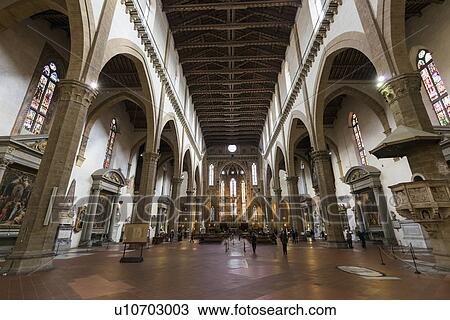 Italy, Tuscany, Florence, Interior of Basilica of the Holy Cross View Large Photo Image Stock Image - Italy, Tuscany, Florence, Interior of Basilica of the Holy Cross. Fotosearch