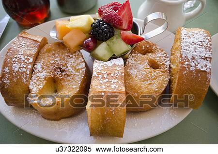 Plate with fresh french toasts and fruits View Large Photo Image Stock Photography - Plate with fresh french toasts and fruits. Fotosearch