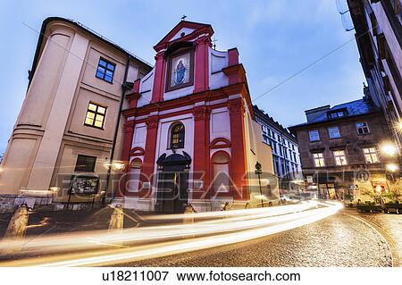 Stock Photo - Poland, Malopolskie Province, Krakow, Church of Saint John the Evangelist. Fotosearch