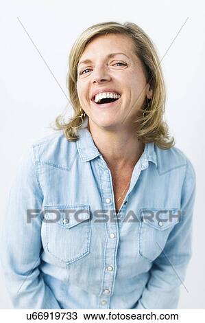 Portrait of laughing woman View Large Photo Image Stock Image - Portrait of laughing woman. Fotosearch