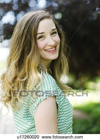 Portrait of smiling woman View Large Photo Image Stock Image - Portrait of smiling woman. Fotosearch