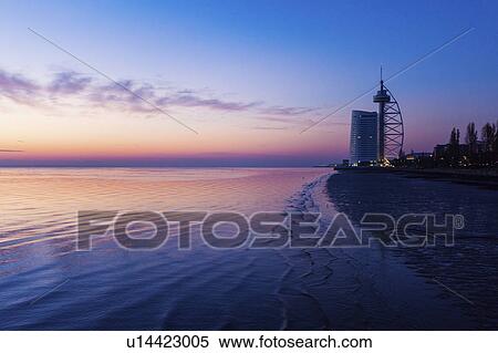Stock Photography - Portugal, Lisbon, Tower Vasco da Gama by Tagus River in Lisbon. Fotosearch