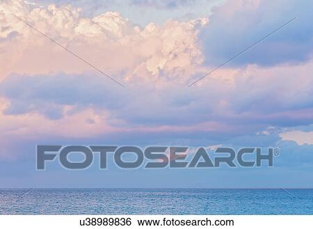 Seascape at sunset View Large Photo Image Stock Photograph - Seascape at sunset. Fotosearch