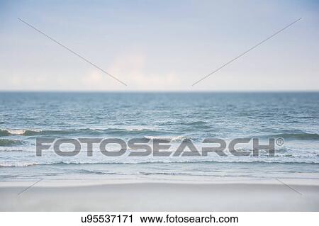 Stock Image - Seascape with waves. Fotosearch