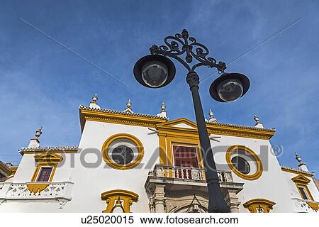 Spain, Andalusia, Seville, Facade of Plaza de Toros de la Maestranza View Large Photo Image Stock Photography - Spain, Andalusia, Seville, Facade of Plaza de Toros de la Maestranza. Fotosearch