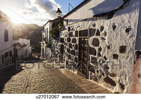 Spain, Canary Islands, Gran Canaria, Old town of Santa Lucia de Tirajana View Large Photo Image Stock Photo - Spain, Canary Islands, Gran Canaria, Old town of Santa Lucia de Tirajana. Fotosearch