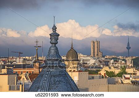 Spain, Madrid, Cityscape view View Large Photo Image Stock Image - Spain, Madrid, Cityscape view. Fotosearch