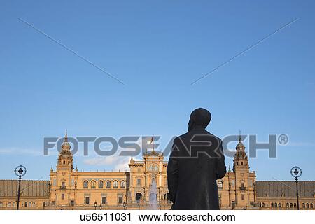 Stock Image - Spain, Seville, Monument at Plaza De Espana. Fotosearch