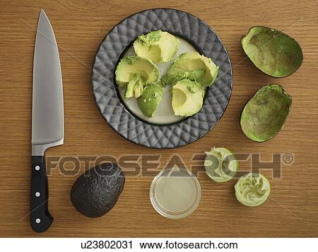 Stock Image - Studio shot of avocado for guacamole. Fotosearch