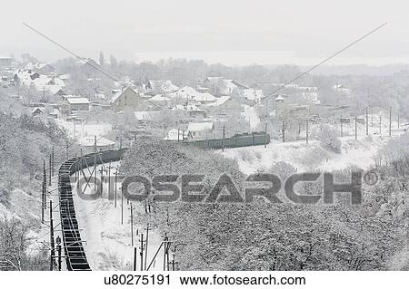 Ukraine, Dnepropetrovsk region, Dnepropetrovsk city, railroad track in winter View Large Photo Image Stock Image - Ukraine, Dnepropetrovsk region, Dnepropetrovsk city, railroad track in winter. Fotosearch