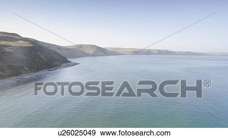Stock Photo - USA, California, Inverness, Point Reyes, Endless coastline. Fotosearch
