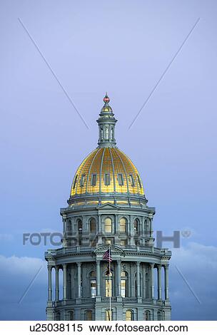 USA, Colorado, Denver, State Capitol dome at dusk View Large Photo Image Stock Photography - USA, Colorado, Denver, State Capitol dome at dusk. Fotosearch