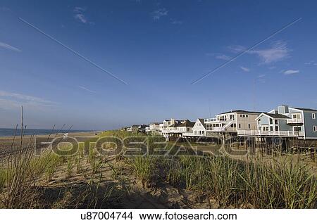 USA, Delaware, Bethany Beach, Houses along beach View Large Photo Image Picture - USA, Delaware, Bethany Beach, Houses along beach. Fotosearch