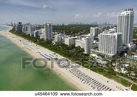 Stock Photo - USA, Florida, Miami, Aerial view of coastal city. Fotosearch