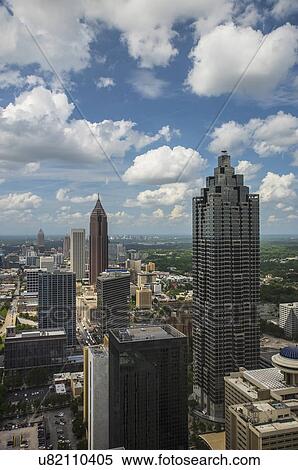 USA, Georgia, Atlanta, Cityscape with skyscrapers in foreground View Large Photo Image Stock Photography - USA, Georgia, Atlanta, Cityscape with skyscrapers in foreground. Fotosearch