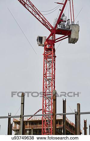 USA, New York, New York City, Crane at construction site View Large Photo Image Stock Photo - USA, New York, New York City, Crane at construction site. Fotosearch