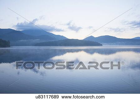 USA, New York, St. Armand, Sunrise over Lake Placid View Large Photo Image Stock Photo - USA, New York, St. Armand, Sunrise over Lake Placid. Fotosearch