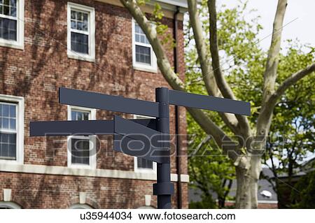 Picture - USA, New York State, New York City, Directional sign in Manhattan. Fotosearch