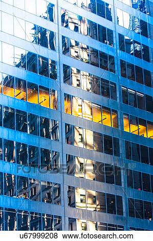 Stock Photo - USA, New York State, New York City, Detail of office building facade. Fotosearch