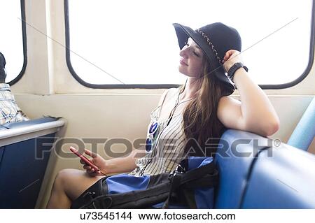 Picture - Woman travelling alone. Fotosearch