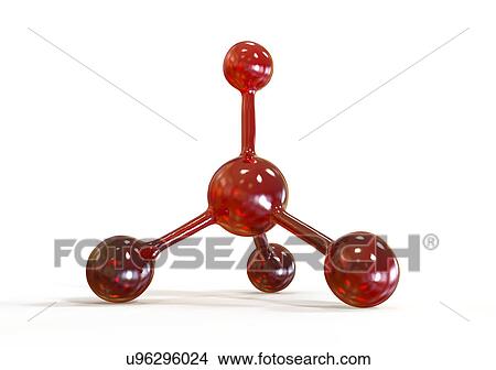 Picture - Abstract molecule model, illustration. Fotosearch