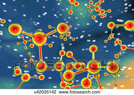 Abstract molecule model, illustration View Large Photo Image Stock Image - Abstract molecule model, illustration. Fotosearch