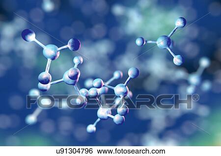 Abstract molecule model, illustration View Large Photo Image Stock Photograph - Abstract molecule model, illustration. Fotosearch