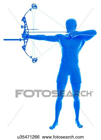 Archer, illustration. View Large Photo Image Stock Photograph - Archer, illustration.. Fotosearch