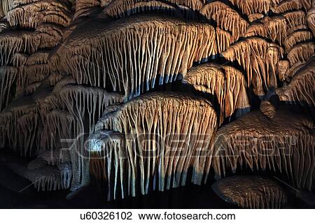 Stock Image - Cave coral at the Soreq Stalactite Cave Nature Reserve (also called Avshalom Cave). This 82-meter-long, 60-meter-wide cave is on the western slopes of the Judean Hills outside the city of Beit Shemesh, Israel. Sorek Cave is famous for its beautiful.... Fotosearch