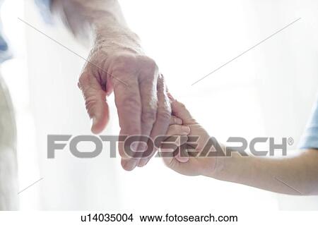 Child holding grandparent's hand. View Large Photo Image Picture - Child holding grandparent's hand.. Fotosearch