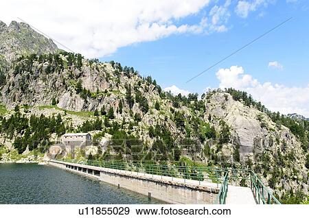 Stock Photo - Colomers Lakes, Pyrenees, Spain. Fotosearch