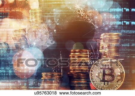 Computer hacker with stacked Bitcoins View Large Photo Image Stock Photo - Computer hacker with stacked Bitcoins. Fotosearch