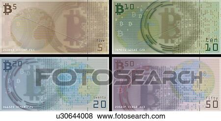 Conceptual illustration representing the bitcoin cryptocurrency as minted coins and printed bills. Bitcoin is a type of digital currency, created in 2009, which operates independently of any bank. Certain vendors now accept Bitcoins as payment of... View Large Photo Image Stock Photo - Conceptual illustration representing the bitcoin cryptocurrency as minted coins and printed bills. Bitcoin is a type of digital currency, created in 2009, which operates independently of any bank. Certain vendors now accept Bitcoins as payment of.... Fotosearch