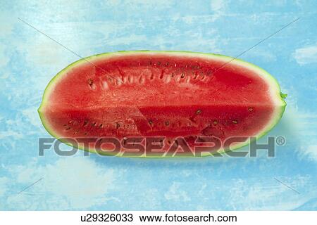 Stock Image - Cut watermelon. Fotosearch