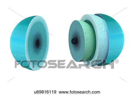 Stock Photo - Diagram of Interior of Saturn. Fotosearch
