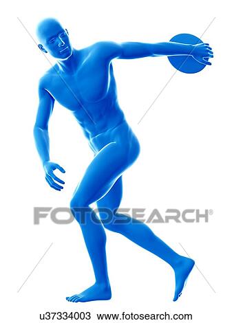 Discus thrower, illustration. View Large Photo Image Stock Image - Discus thrower, illustration.. Fotosearch