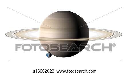 Earth compared to Saturn View Large Photo Image Stock Image - Earth compared to Saturn. Fotosearch