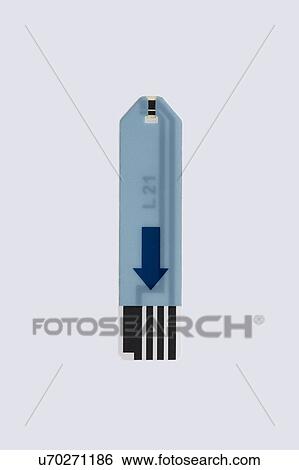 Glucose test strip, studio shot. View Large Photo Image Stock Photograph - Glucose test strip, studio shot.. Fotosearch