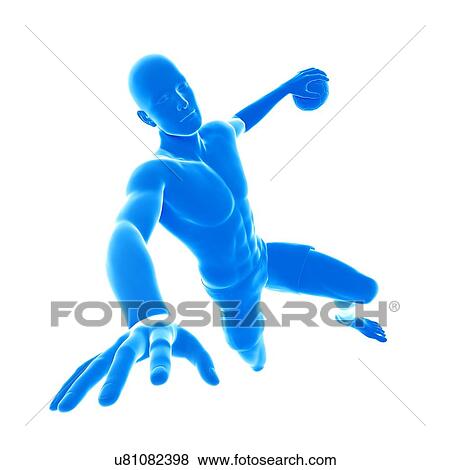 Handball player, illustration. View Large Photo Image Stock Photo - Handball player, illustration.. Fotosearch