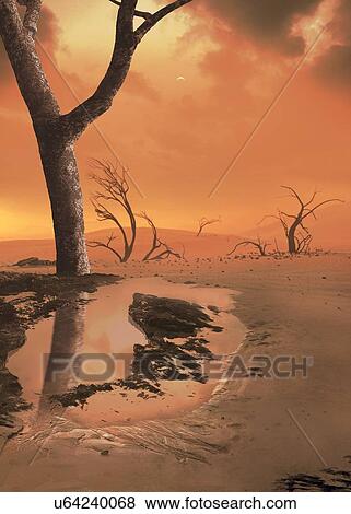 Stock Photo - Illustration depicting global warming. Fotosearch