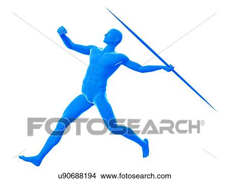 Javelin thrower, illustration. View Large Photo Image Picture - Javelin thrower, illustration.. Fotosearch