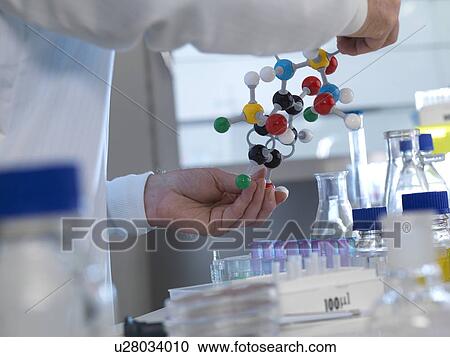 MODEL RELEASED. Chemistry research. Researcher designing a chemical formula using a molecular model in the lab. View Large Photo Image Stock Image - MODEL RELEASED. Chemistry research. Researcher designing a chemical formula using a molecular model in the lab.. Fotosearch