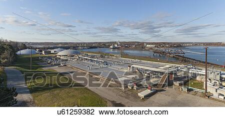 Panoramic view of water treatment plant. View Large Photo Image Stock Image - Panoramic view of water treatment plant.. Fotosearch