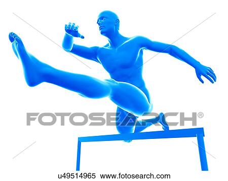 Person hurdling, illustration. View Large Photo Image Stock Photography - Person hurdling, illustration.. Fotosearch