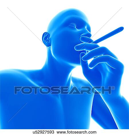 Person smoking, illustration. View Large Photo Image Stock Image - Person smoking, illustration.. Fotosearch