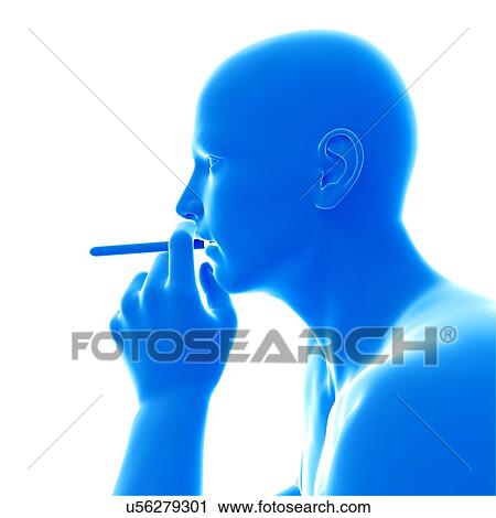 Person smoking, illustration. View Large Photo Image Stock Image - Person smoking, illustration.. Fotosearch