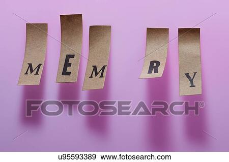 Stock Photo - Pieces of paper with the word memory, O is missing, studio shot.. Fotosearch