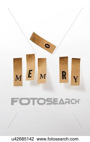 Stock Image - Pieces of paper with the word memory, studio shot.. Fotosearch