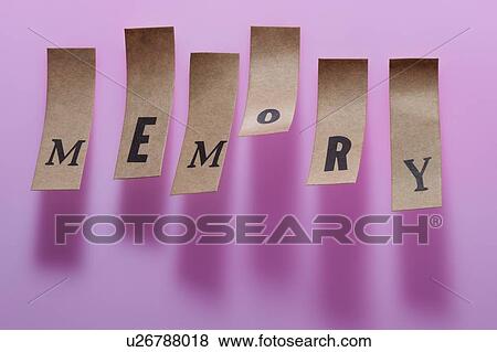 Pieces of paper with the word memory, studio shot. View Large Photo Image Stock Photo - Pieces of paper with the word memory, studio shot.. Fotosearch